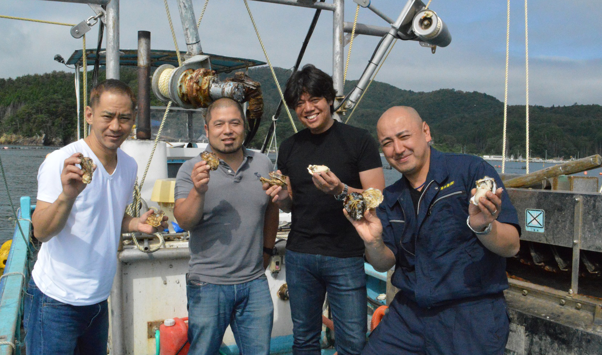 新昌牡蠣の視察に宮城県石巻市の生産現場を訪問